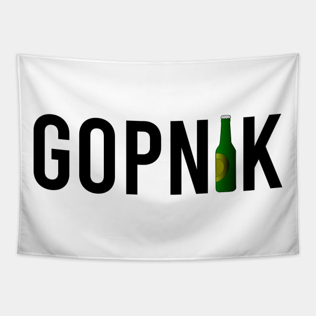 gopnik - beer bottle Tapestry by Slavstuff