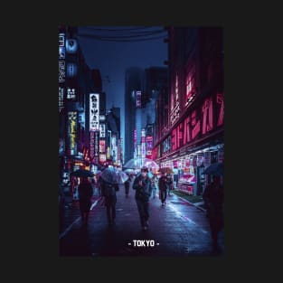 Tokyo Street Neon Synthwave T-Shirt