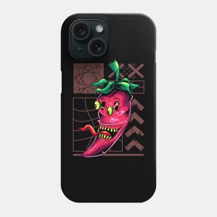 Food Monster, scary chili Phone Case