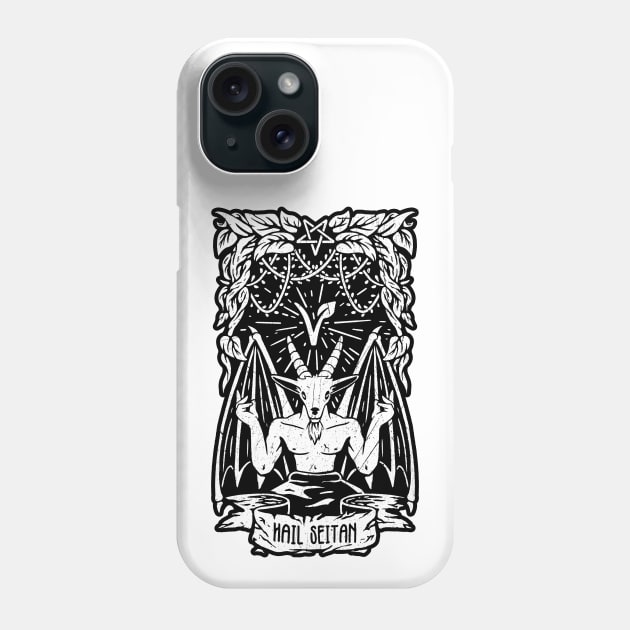 hail seitan go vegan, funny vegan slogan Phone Case by The Japanese Fox