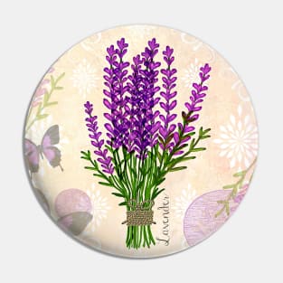 Lavender Collage Pin