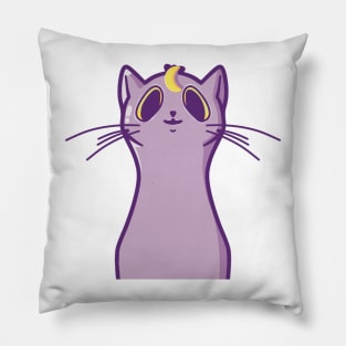 Cute Purple Galaxy Cat, Space Cat Pillow