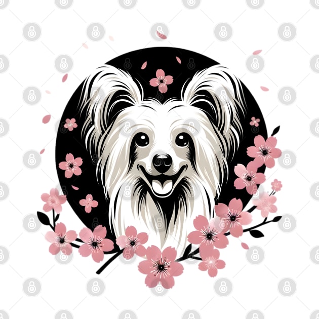 Chinese Crested Embraces Spring with Cherry Blossoms by ArtRUs