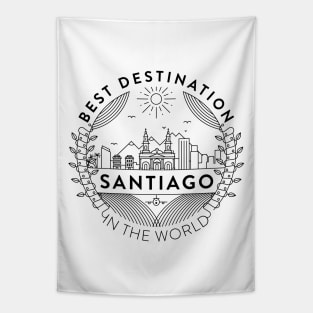 Santiago Minimal Badge Design Tapestry