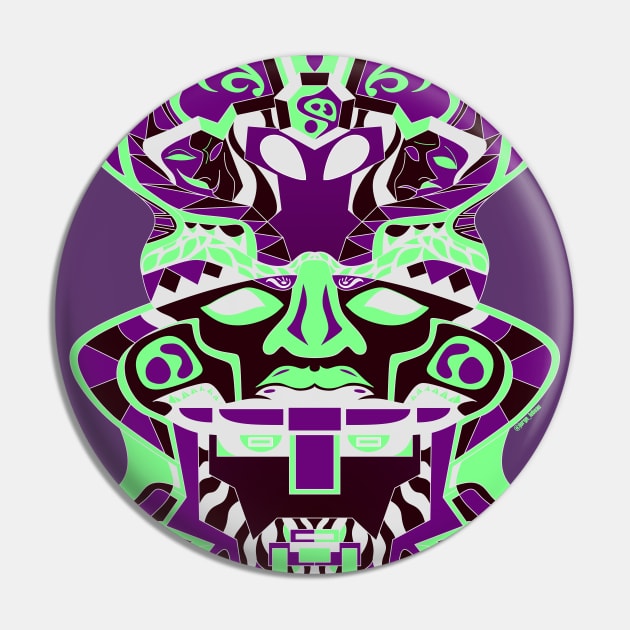 olmec totem in alien cyborg ecopop pattern Pin by jorge_lebeau