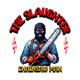 horror chainsaw man pixel art T-Shirt