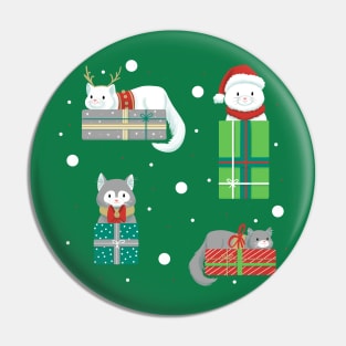 Christmas Cats Pin