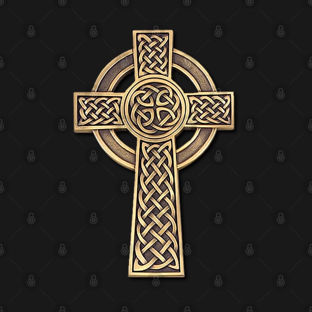 Celtic Cross - Gold by RetroZest