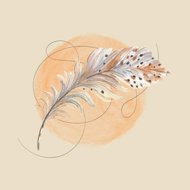 Minimalist Boho Feather by AwkwardTurtle