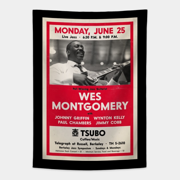 Wes Montgomery poster - Full House - Live at Tsubo - Berkeley, CA - 1962 Tapestry by info@secondtakejazzart.com