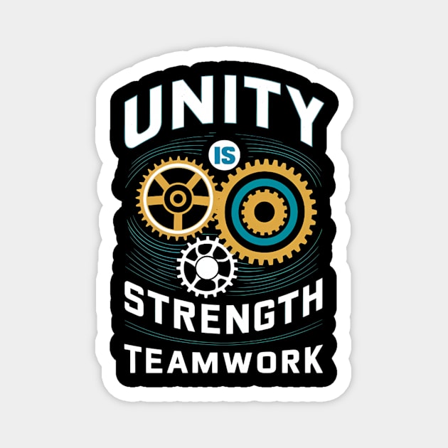 team work and togetherness Magnet by Deviant Shirts