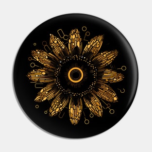 Boho sunflower mandala pattern Pin