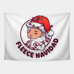 Fleece Navidad Funny Christmas (on light colors) Tapestry