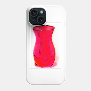 Red Vase Watercolor Phone Case