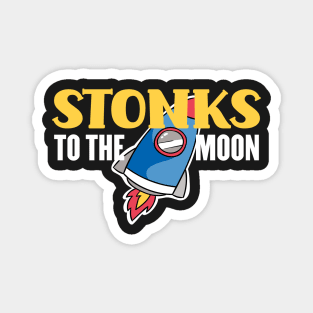 Stonks To The Moon Funny Day Trader Stock Trading Gift Magnet