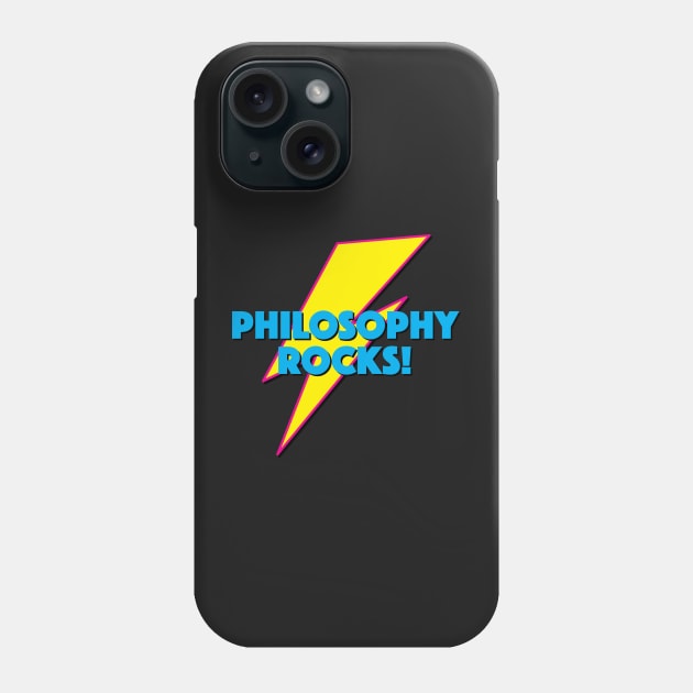 PHILOSOPHY ROCKS! LIGHTNING LOGO SLOGAN FOR TEACHERS, LECTURERS ETC. Phone Case by CliffordHayes