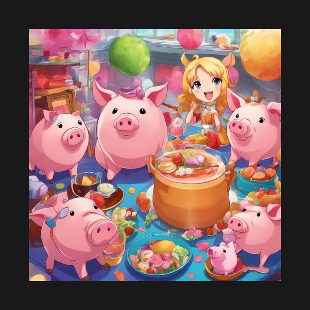 Moi Moi Let Pig Party by animegirlnft