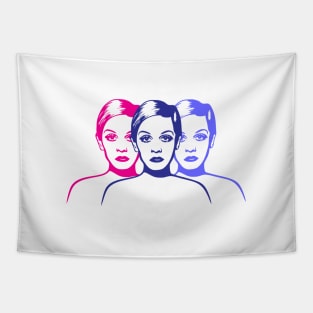 Triple Twiggy | Pop Art Tapestry