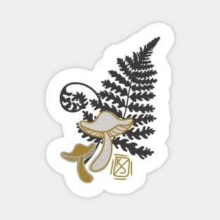 Mushrooms and Ferns Magnet