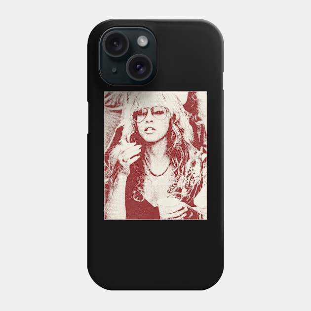 Stevie Nicks-Vintage Halftone Phone Case by Ecsa