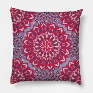 Flower Mandala Viva Magenta Pillow