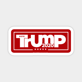 Vote Trump 2020 White Logo Magnet