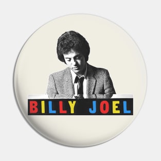 Billy Joel / Retro Style Fan Design Pin