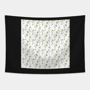Seamless ecology pattern with hand drawn leaves Tapestry