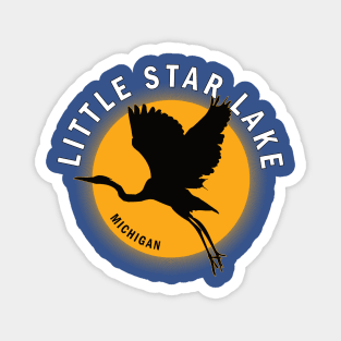 Little Star Lake in Michigan Heron Sunrise Magnet