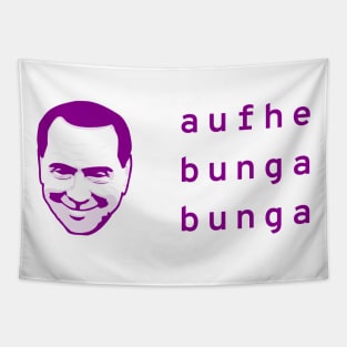 Classic Bunga Logo (Magenta Lettering) Tapestry