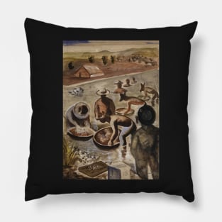 garimpeiros no rio - Candido Portinari Pillow