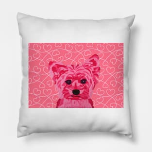 Kate Yorkie by Pinky Heart Wallpaper Pillow