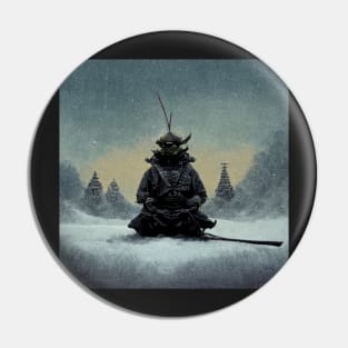 Samurai in Snow Pin