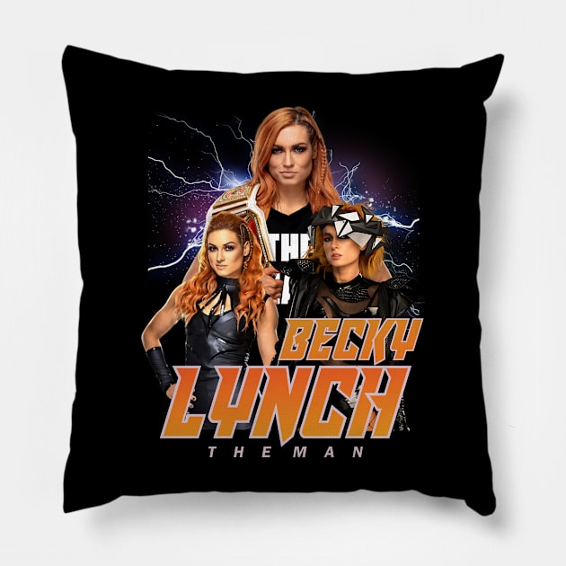 BECKY LYNCH Pillow by dawnttee