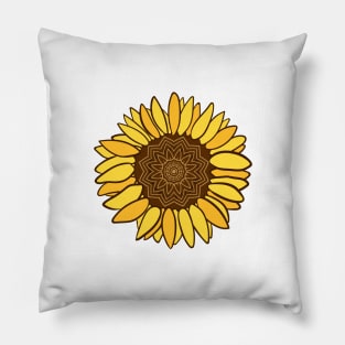 Mandala Sunflower Cute Handmade Colors Pillow