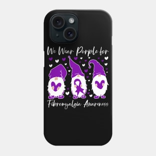 Fibromyalgia Awareness We Wear Purple for Fibromyalgia Gnome Phone Case