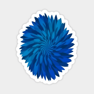 Abstract Chrysanthemum Flower - blue Magnet