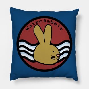 Water Rabbit Portrait Chinese Zodiac Pillow