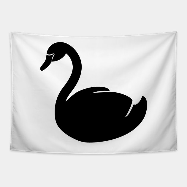 Swan Silhouette Tapestry by KC Happy Shop