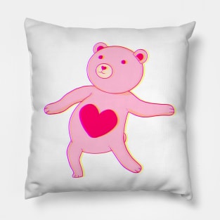 Pink dancing bear Pillow