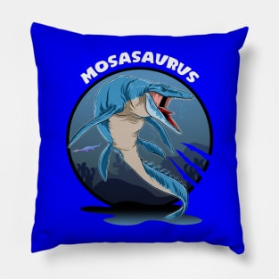 Mosasaurus Prehistoric Design With Background Pillow