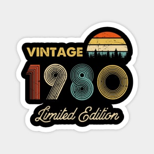 Vintage 1980 Made in 1980 40th birthday 40 years old Gift Magnet