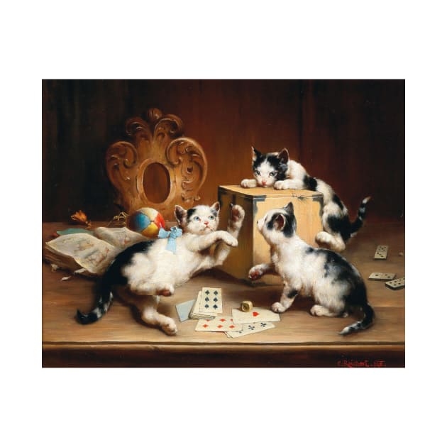 Playful Kittens by Carl Reichert by Classic Art Stall