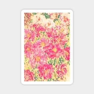 Pink floral abstract Magnet