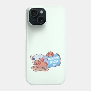 Cute Dachshund Sausage Dogs In A Can Funny Phone Case