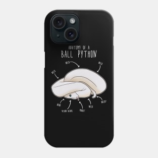 Leucistic Ball Python Anatomy Phone Case