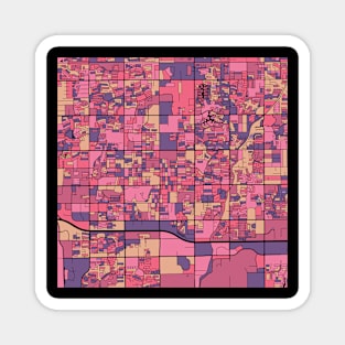 Chandler Map Pattern in Purple & Pink Magnet