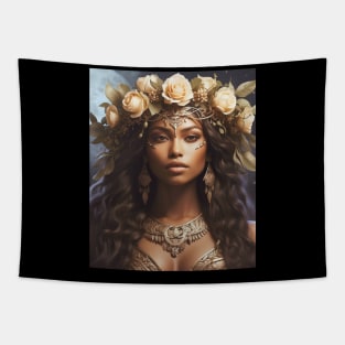 A Powerful Beautiful Woman Warrior Tapestry