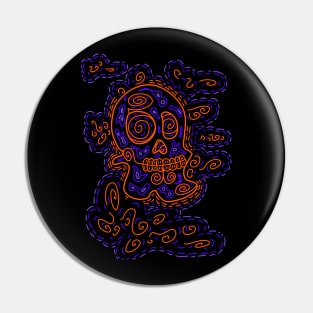 Skull And Clouds #3 Pin