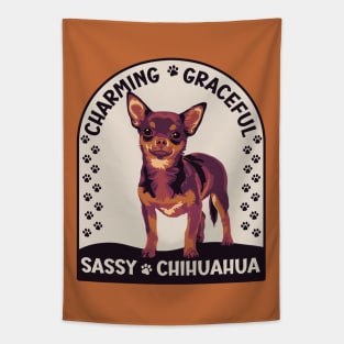 Charming Graceful Sassy Chihuahua Painting Tapestry